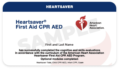 AHA First Aid CPR AED Certification Classes